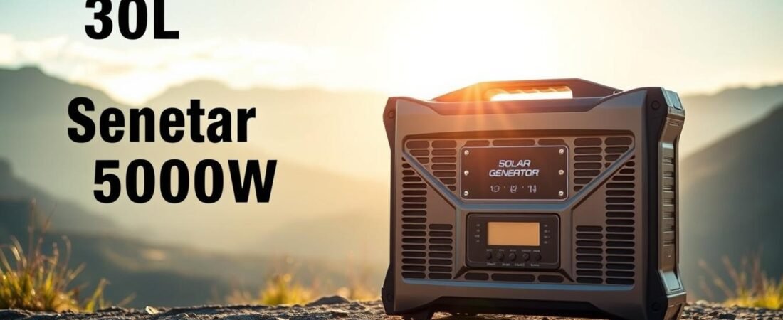 Générateur solaire portatif 300W à 5000W : puissance et portabilité